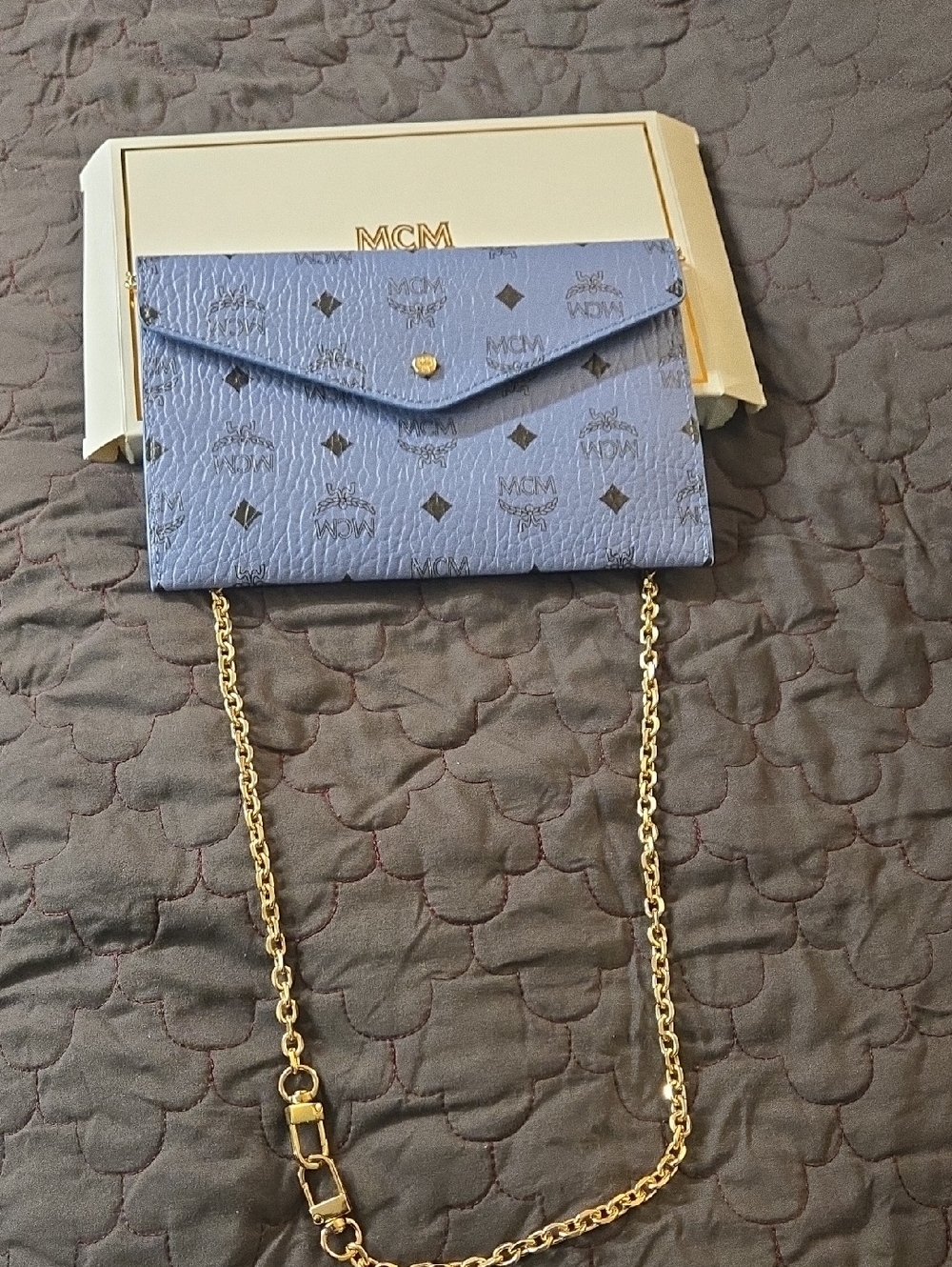 MCM Visetos Envelope Pouch Clutch